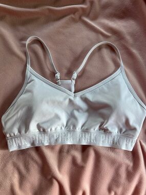 PINK Victoria's Secret White Bralette with Adjustable Straps
